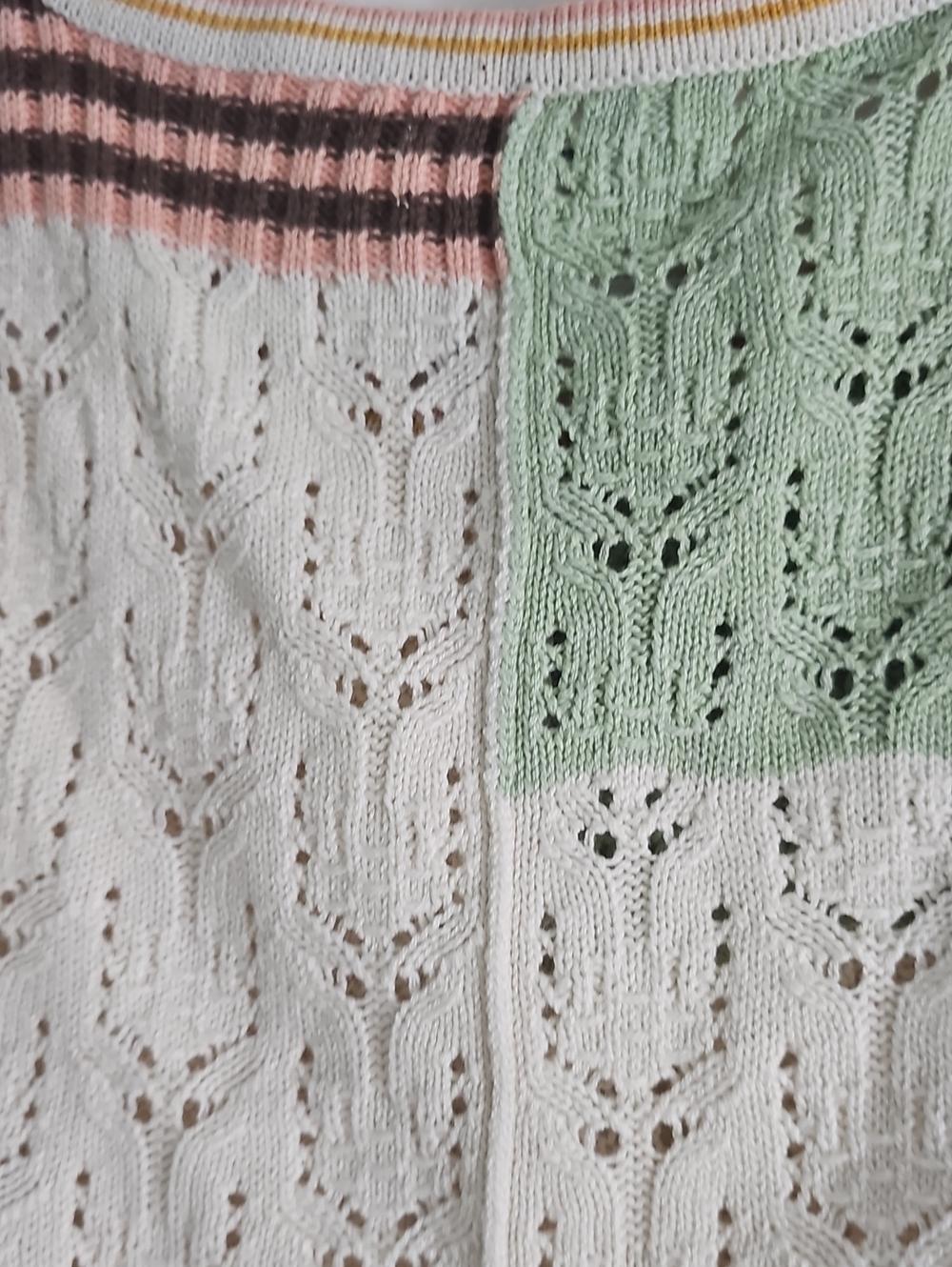 American Eagle Outfitters Pastel Stripe Knit Button Vest - Picture 5 of 7